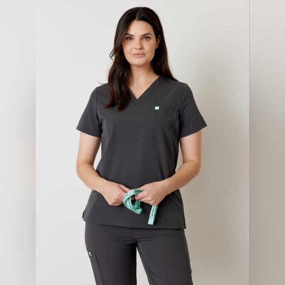 garde malade Tops - GARDE MALADE Scrub Top Size XL black Color Made In Canada For Medical / Esthetic